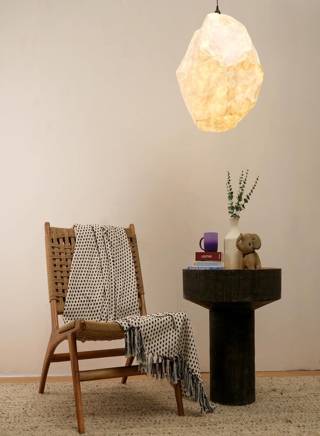 FIG Living Sky Pendant Lamp (Off White) | Handmade Ceiling Lampshade | Best for Dining Room, Living Room, Hallway, Cafe & Restaurant | Modern Design | (Bulb not Included) - Image 3